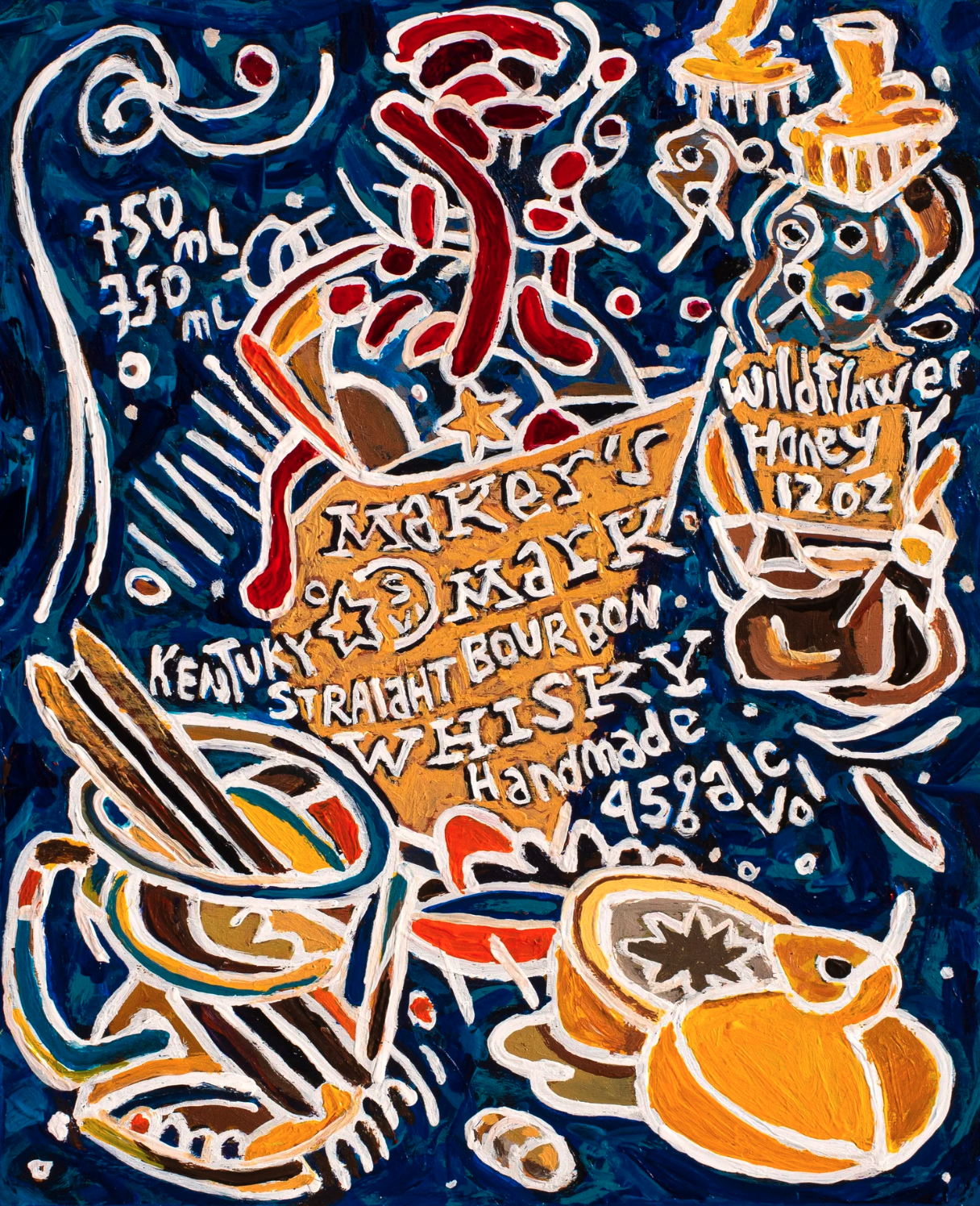 Hot Toddy |
8×10” Acrylic on canvas board, 2023 |