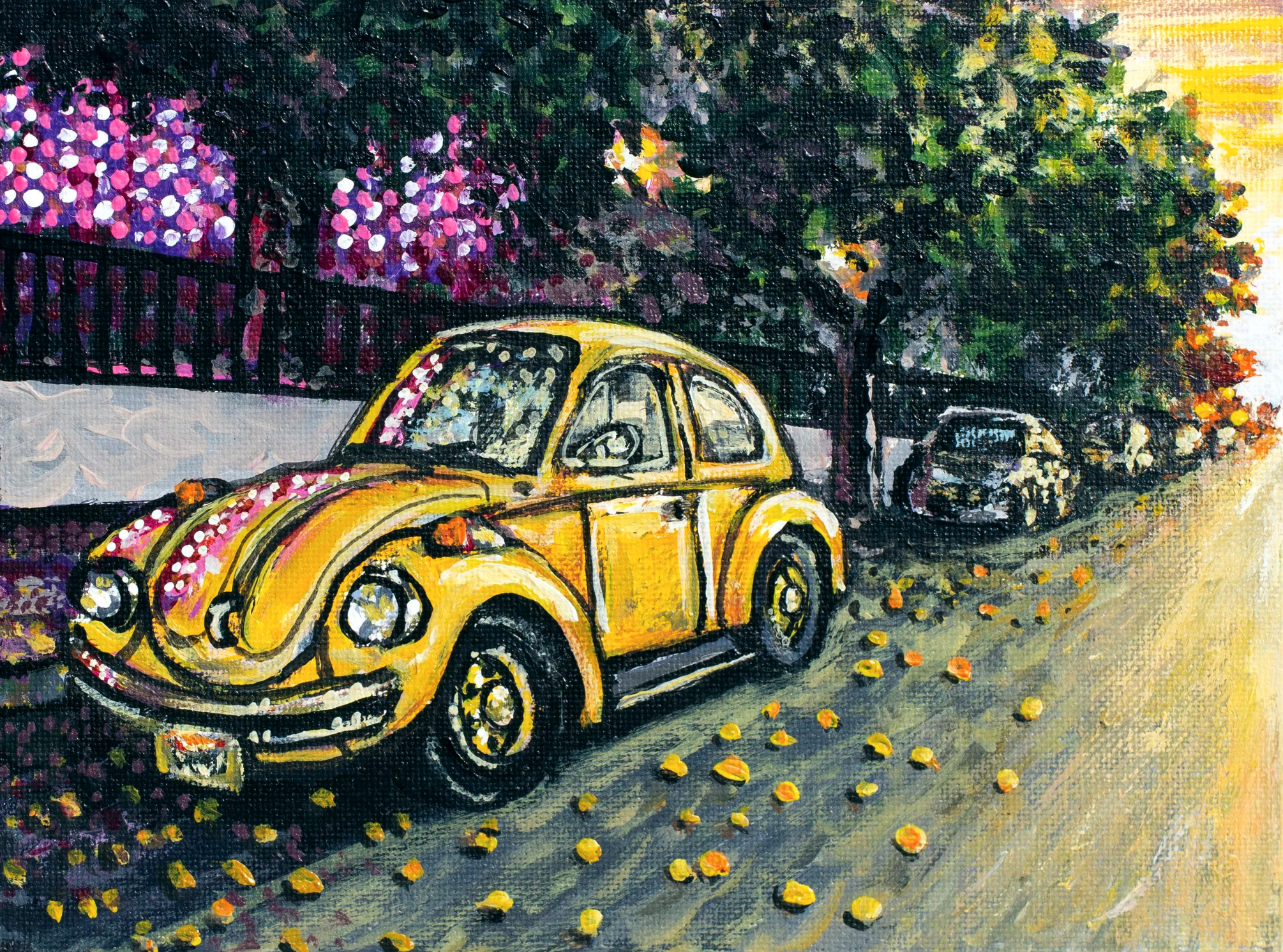 Autumn in North Hollywood |
6×8” Acrylic on canvas board, 2023 |