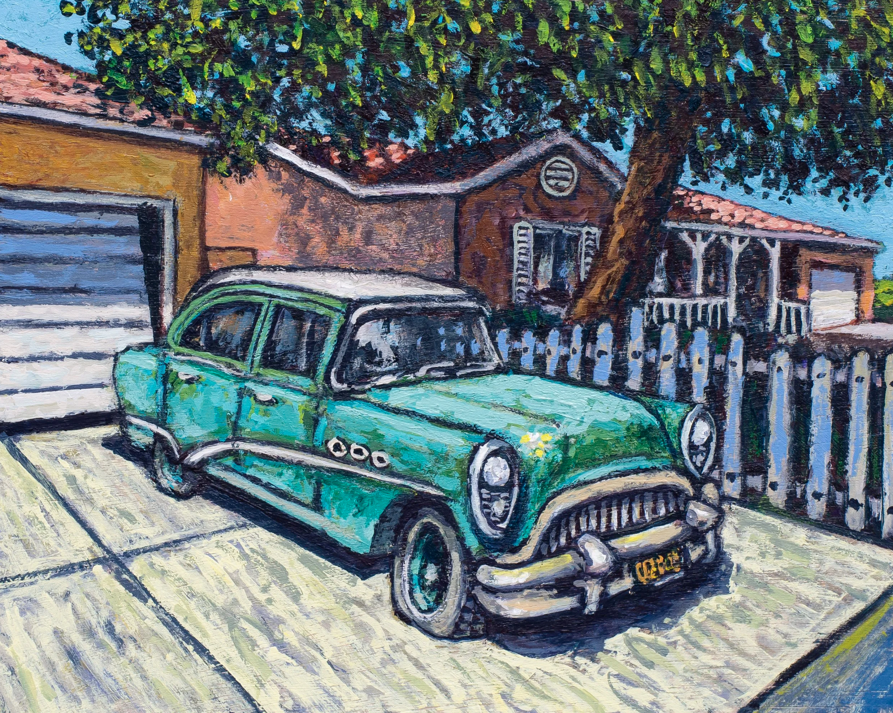 Burbank Driveway
| 8×10” Acrylic Painting on Wood panel, 2024 |