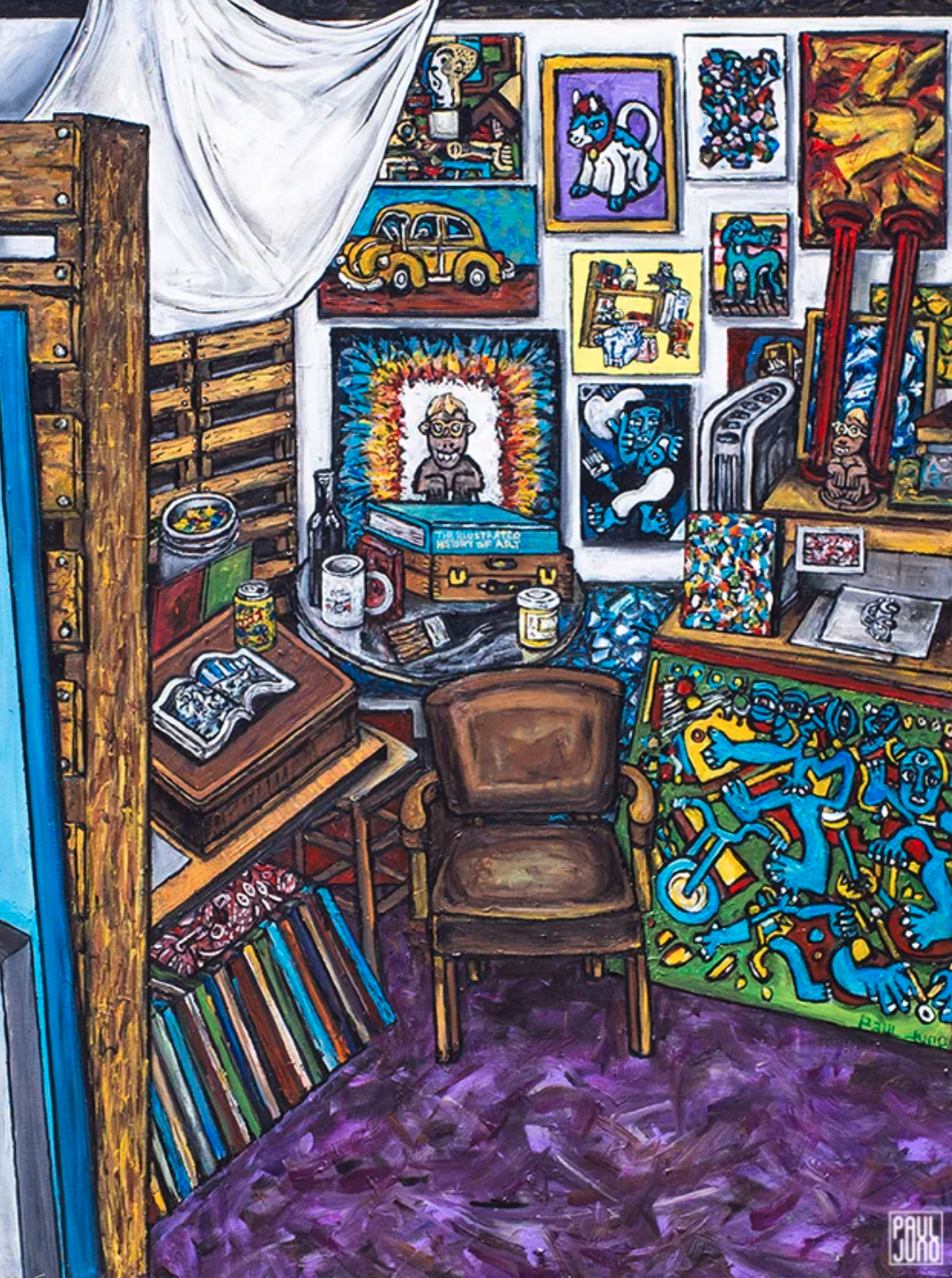 Art Studio |
36×48” Acrylic Painting on canvas, 2019 |