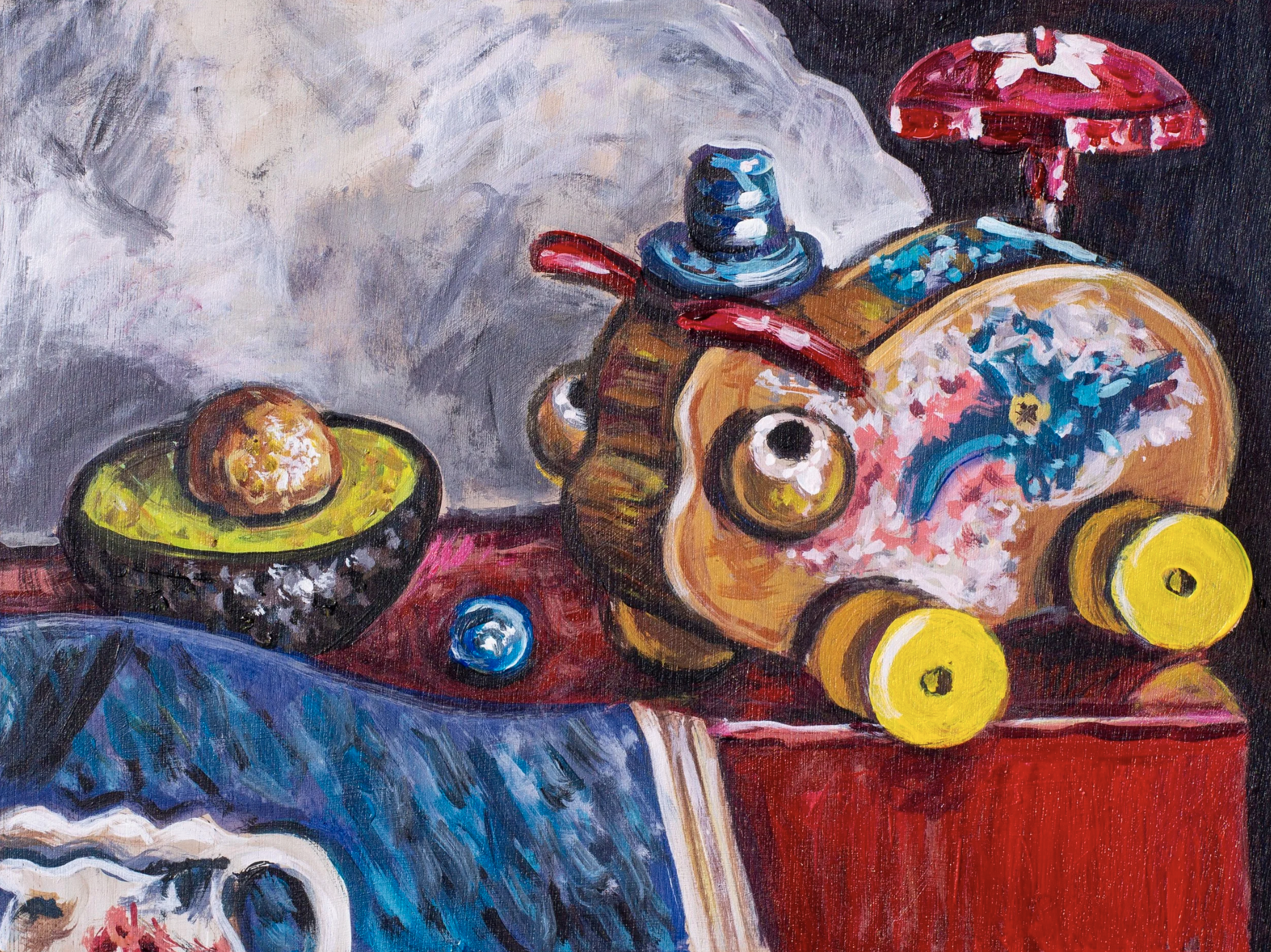 #695 Pinky Pig Study
| 8×10” Acrylic Painting on wood panel, 2024 |