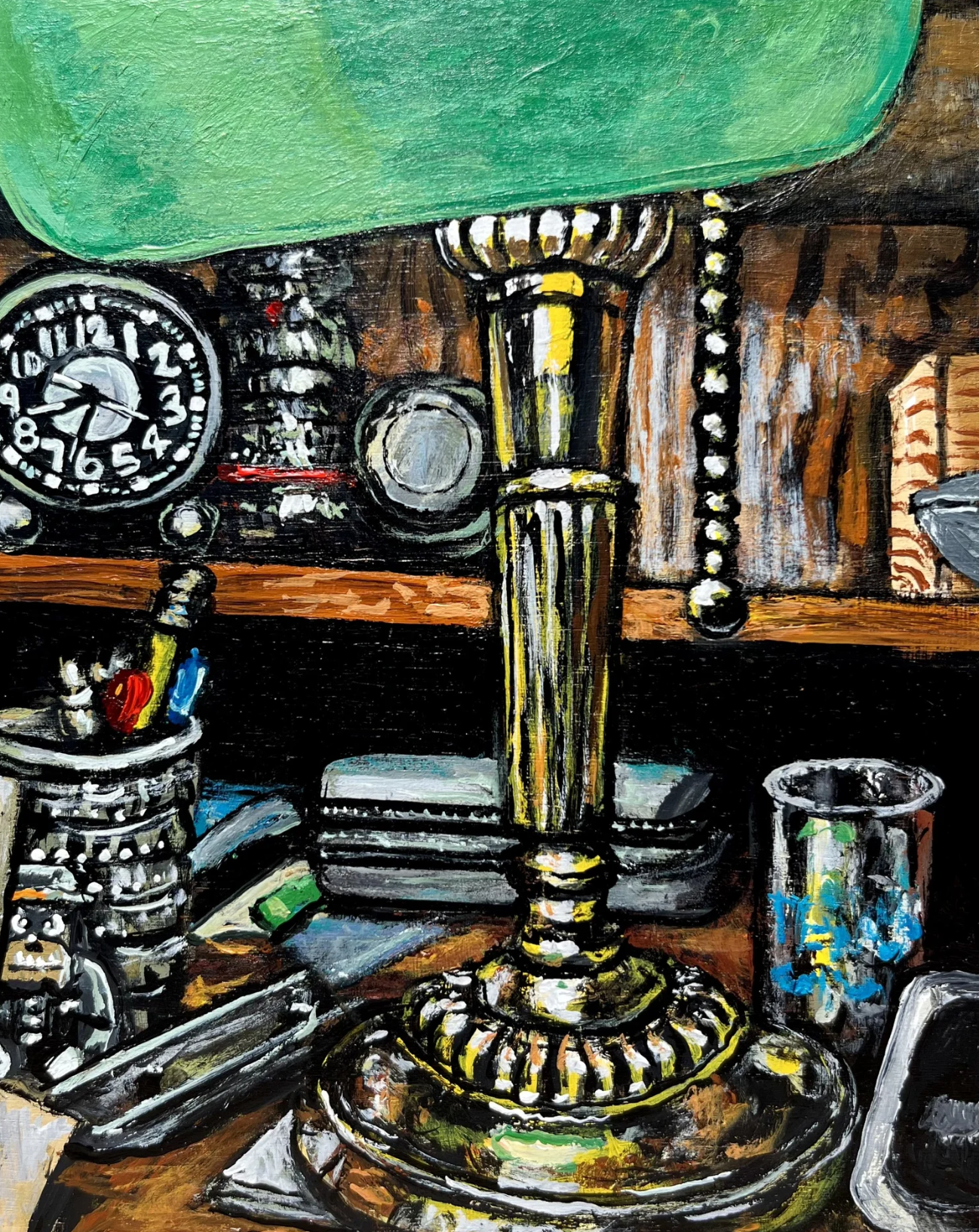 My Uncles Desk
| 8×10” Acrylic on wood panel, 2023 |