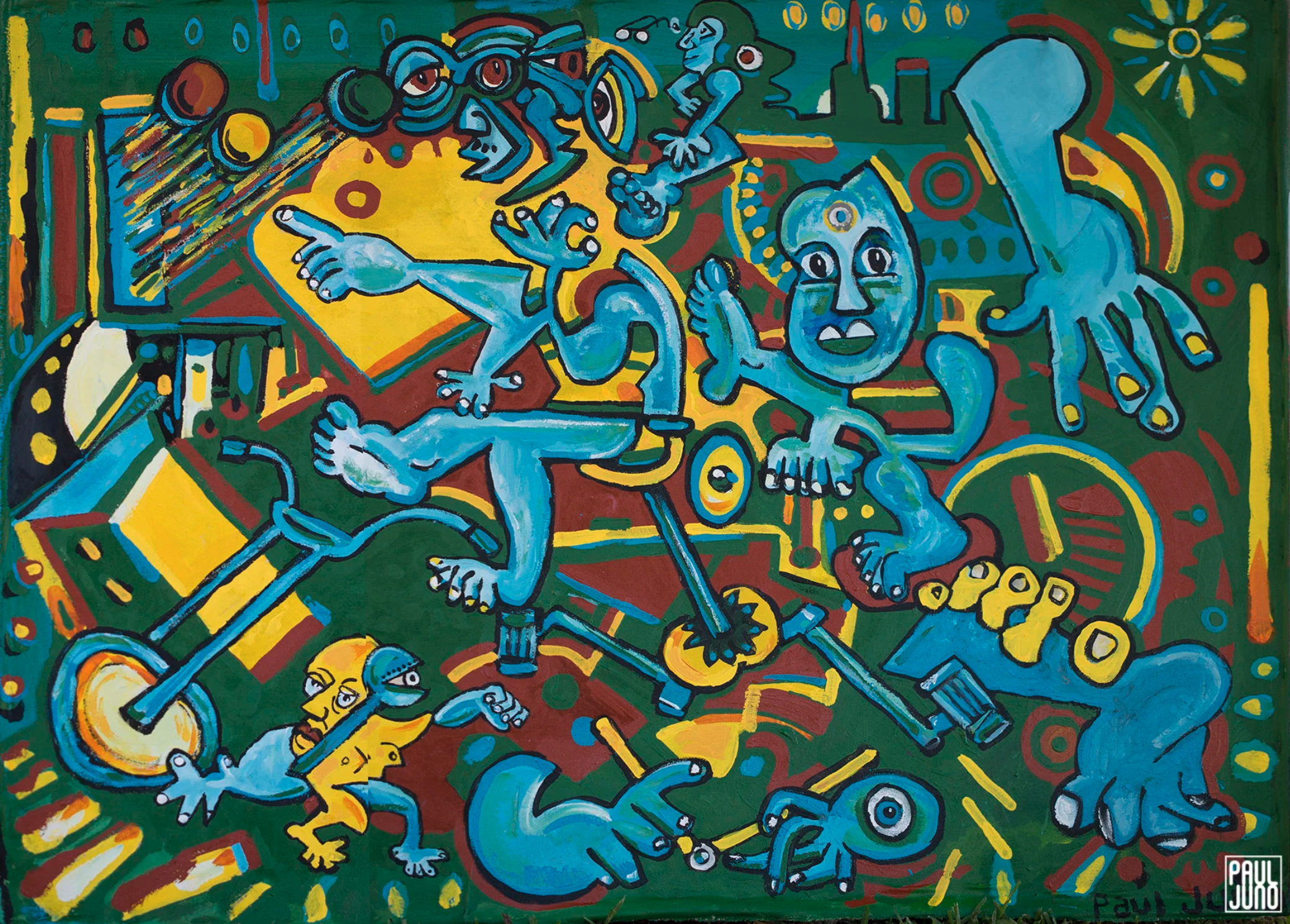 Juno Boys in Denver |
36×48” Acrylic on canvas, 2015 |