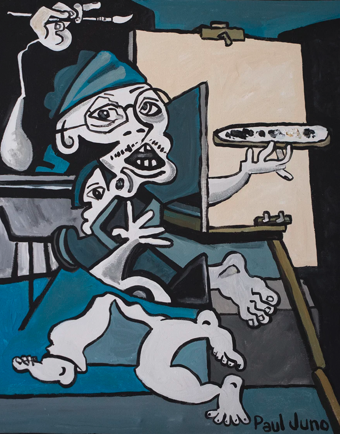 Artist and Canvas |
18×24” Acrylic on canvas, 2015 |