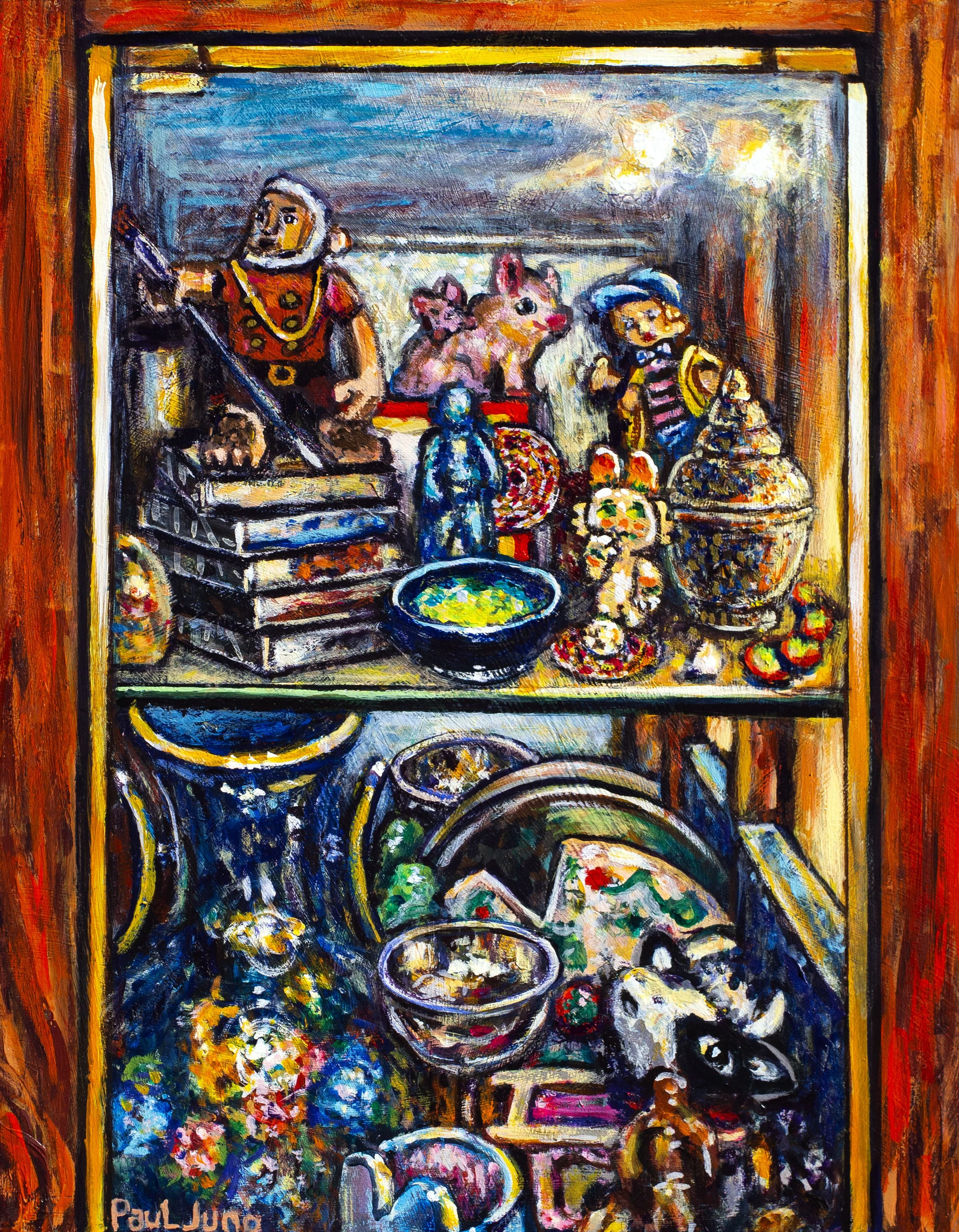 Cabinet Study | acrylic on 11x14" wood panel 2026 |