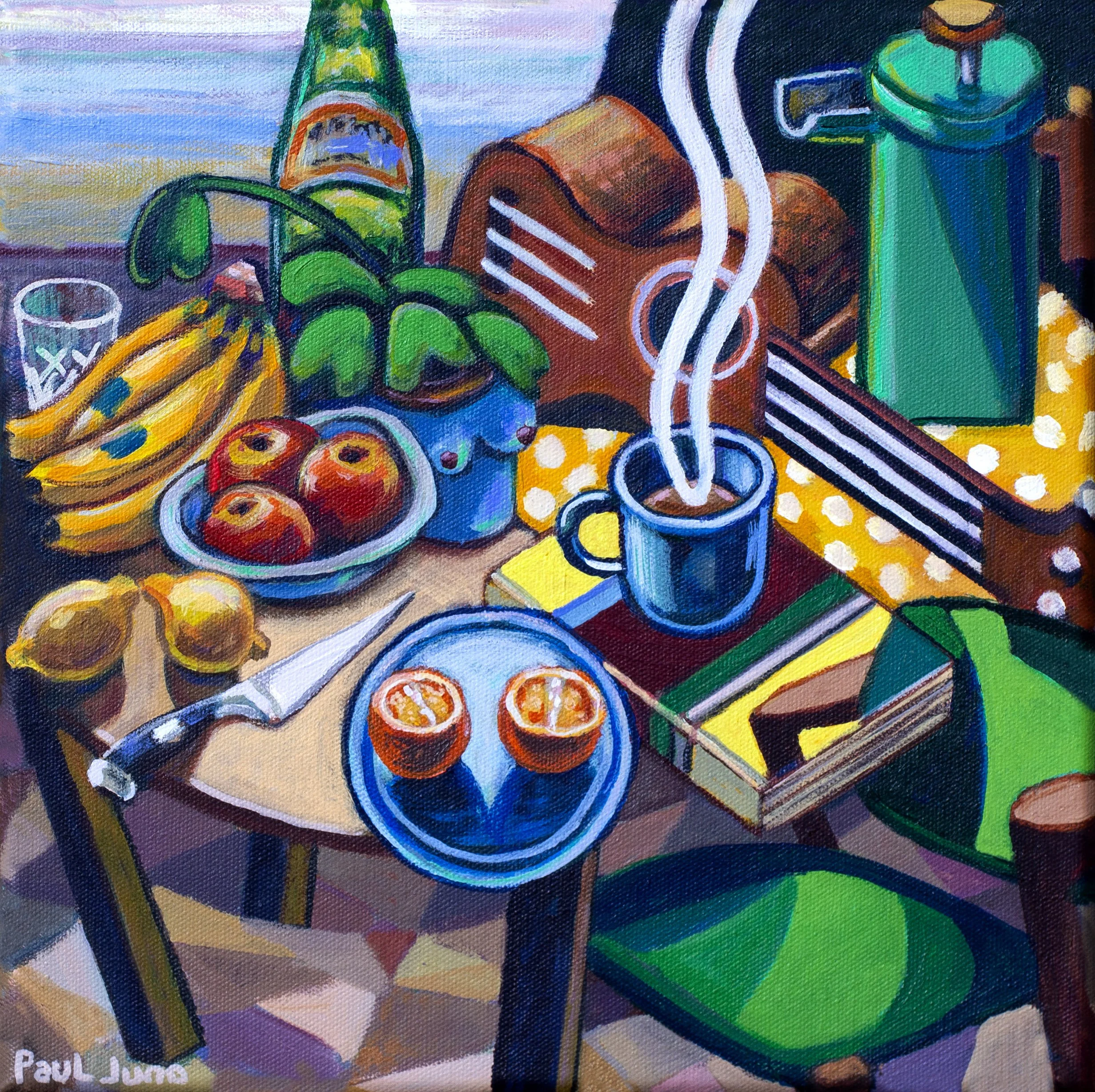 Kitchen Still Life |
10x10" acrylic on canvas 2026 |