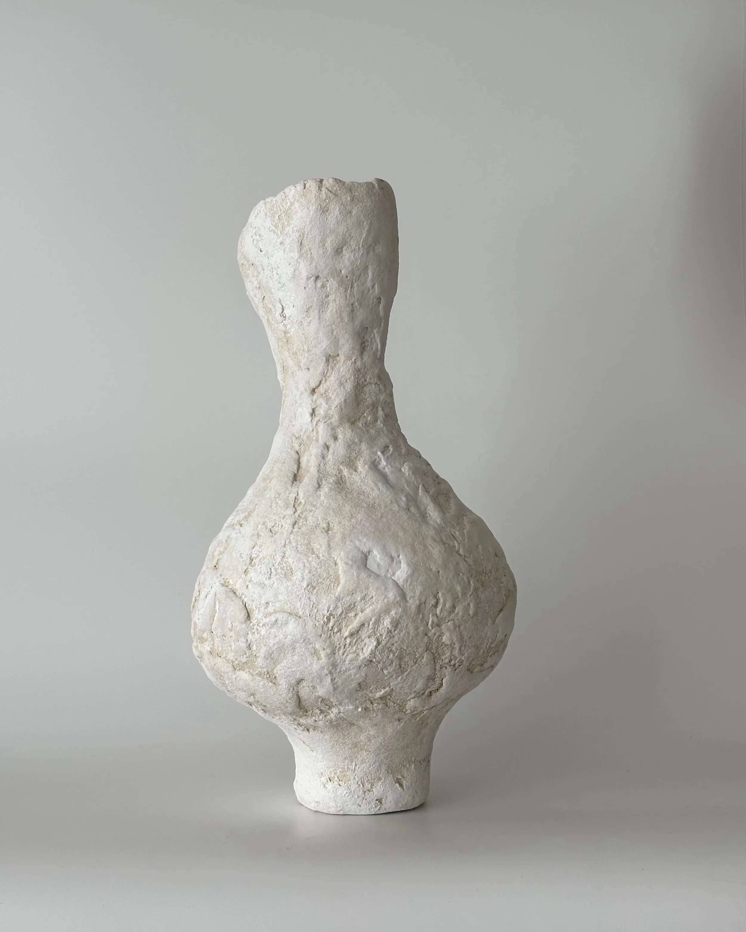 Vase N.31, handmade paper clay vase, another angle. Papier Atelier London