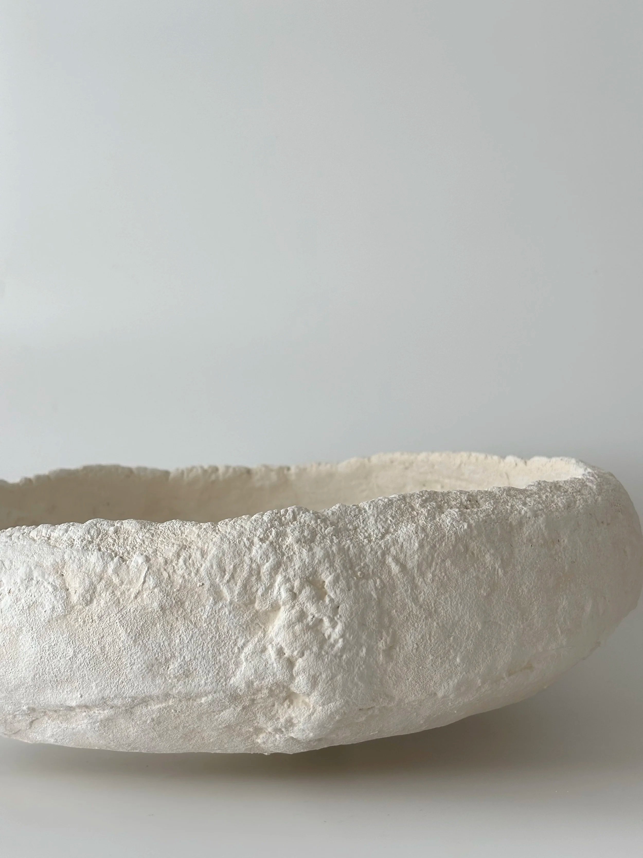 Bowl N.42, handmade paper clay bowl, view from above. Papier Atelier London