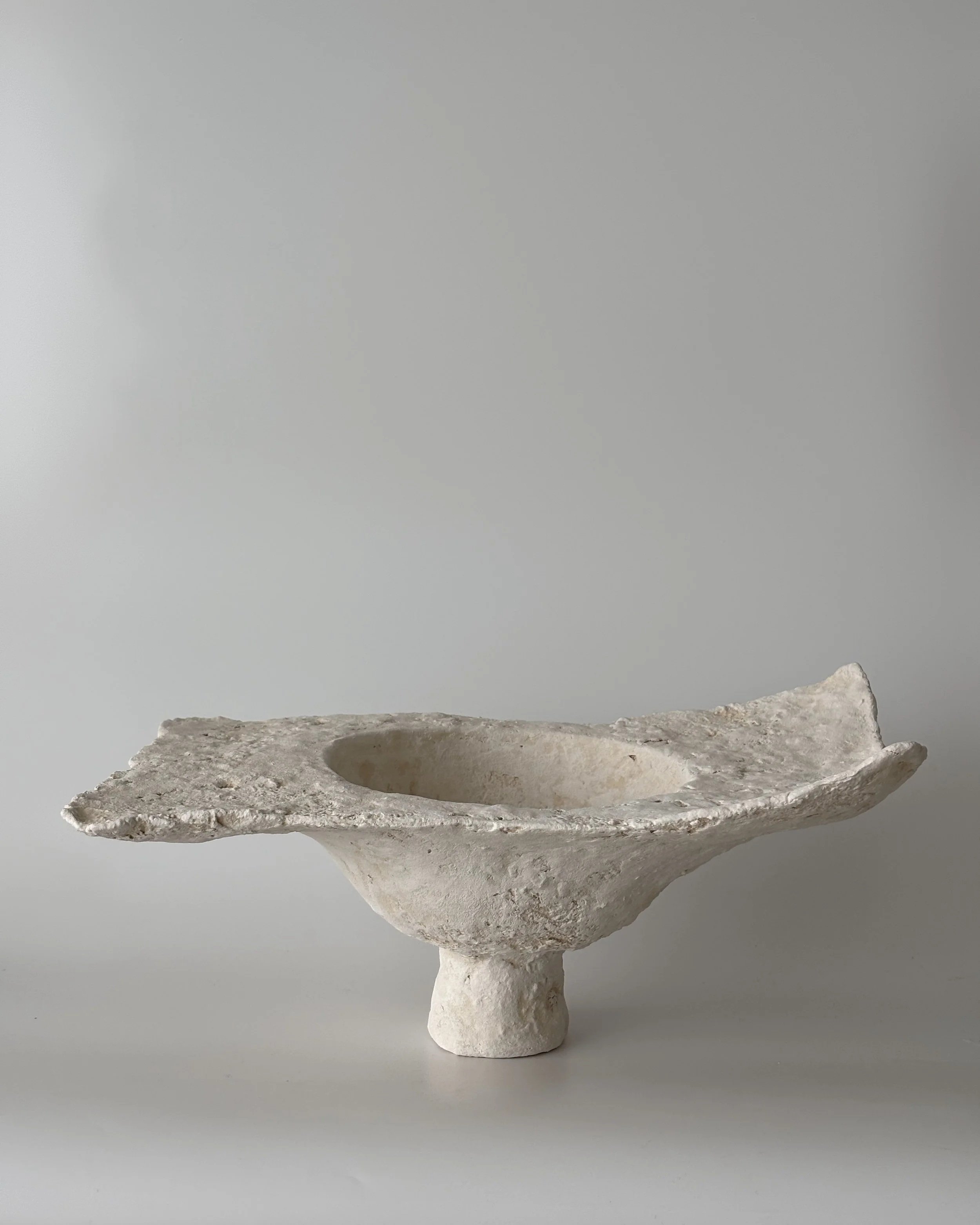 Rectangular Bowl N.36, handmade paper clay bowl, front view. Papier Atelier London