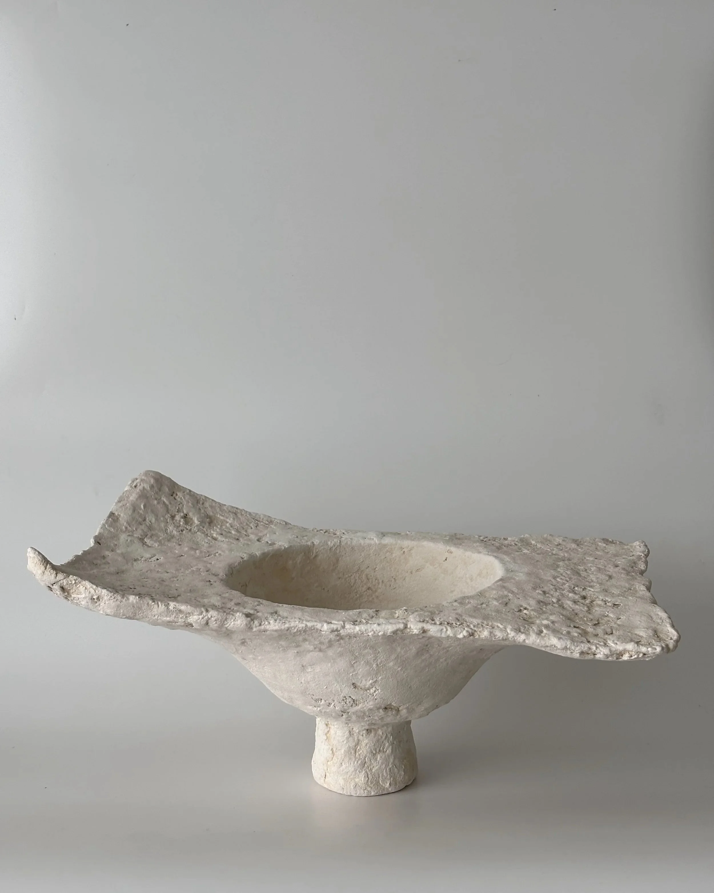 Rectangular Bowl N.36, handmade paper clay bowl, another angle. Papier Atelier London