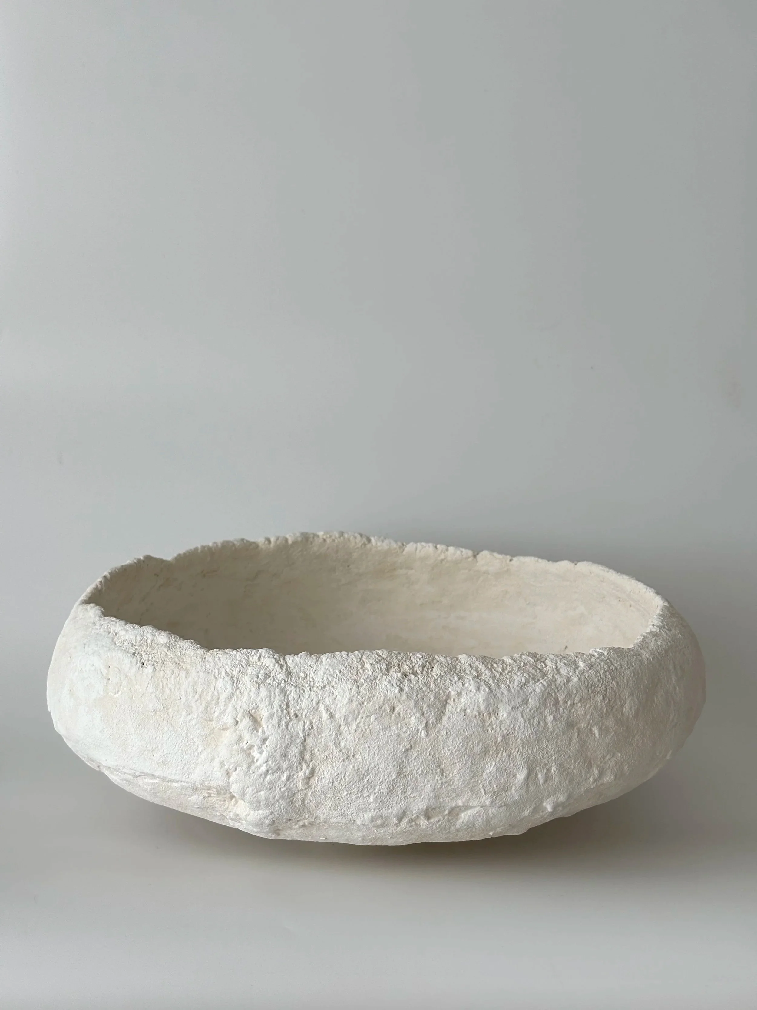 Bowl N.42, handmade paper clay bowl, another angle. Papier Atelier London