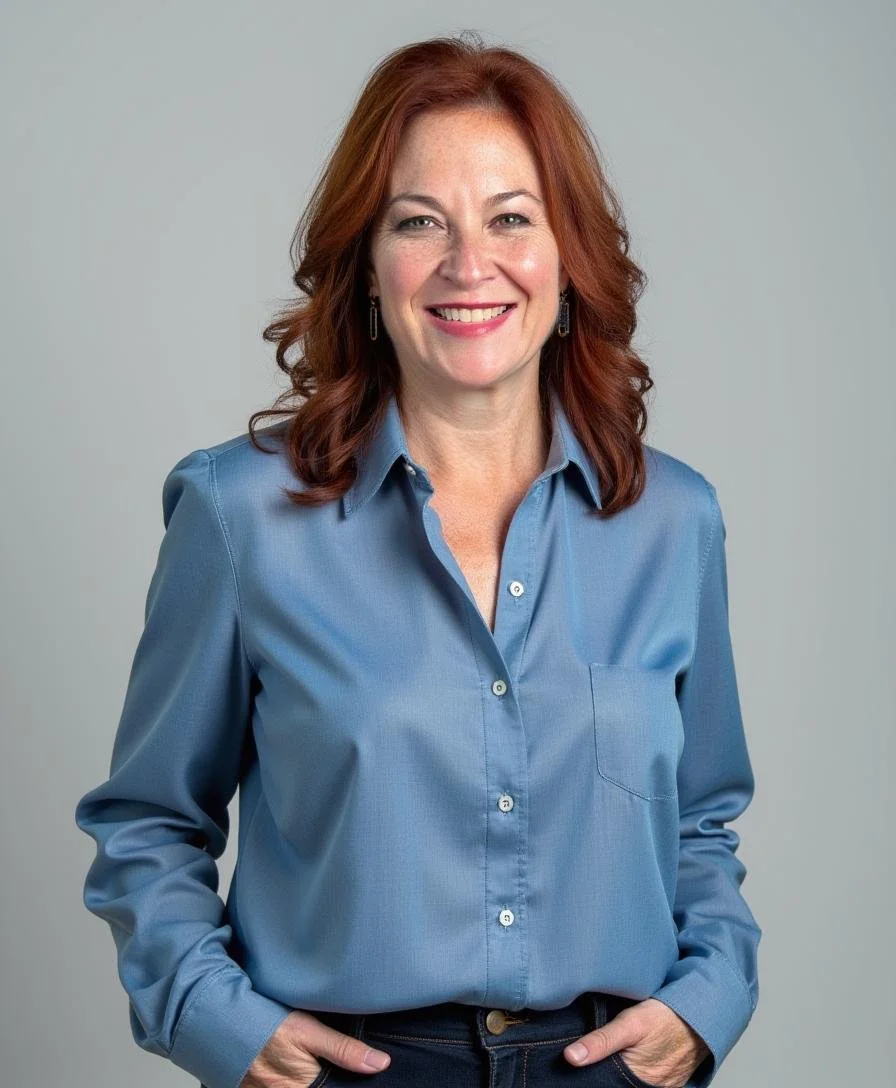 Dr. Mia Duncan smiling in a blue blouse — physician-led health coach