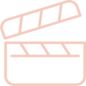 Icon einer Filmklappe für Erstausstrahlung auf 3+ und Wiederholung auf TV25