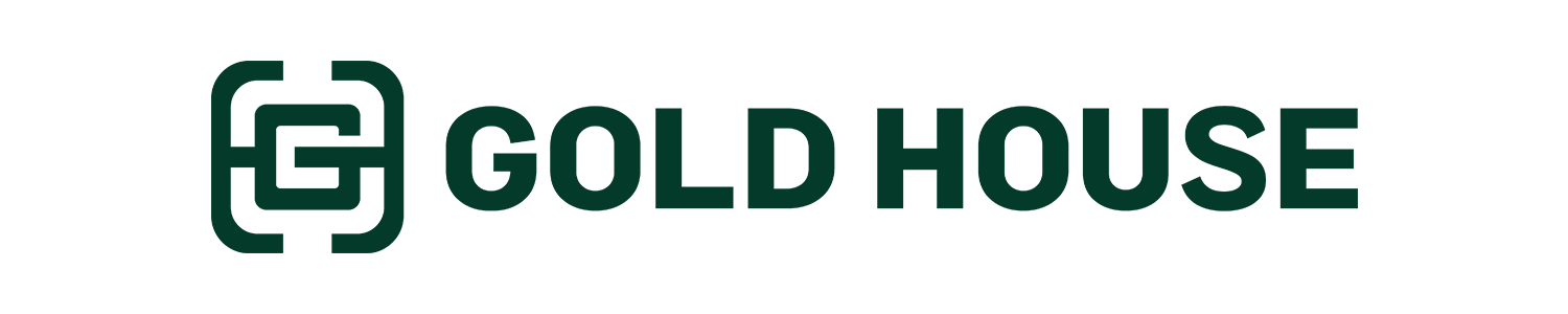 Gold House logo featuring a stylized gold bar and a text reading 'Gold House'