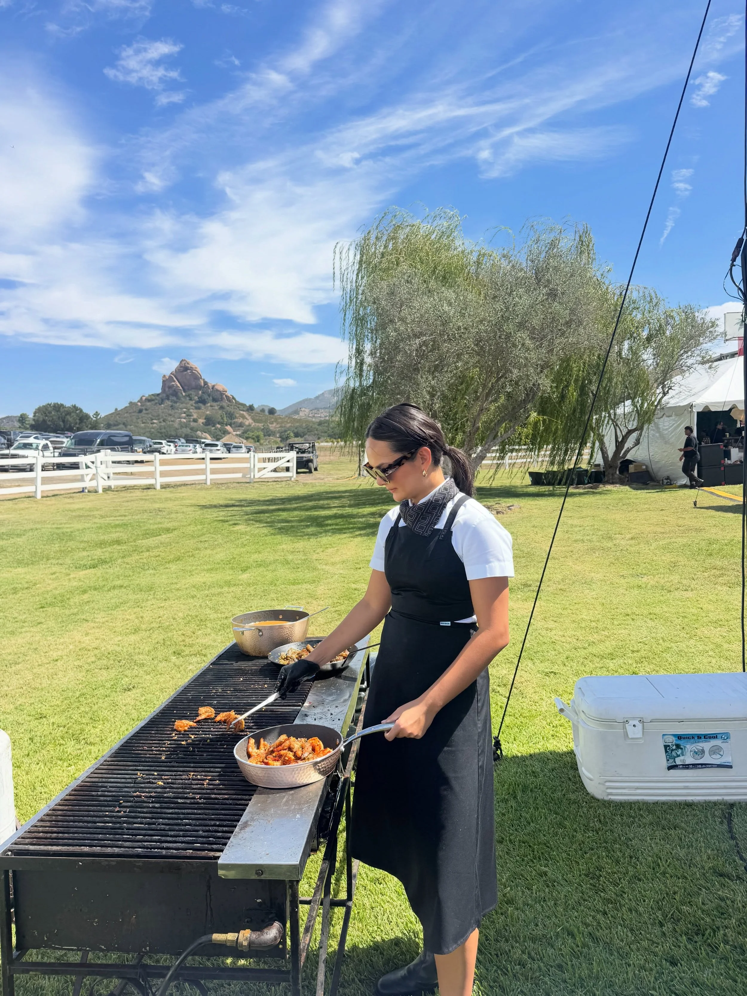 Baby got put on grill station. 🔥

Honestly, it was nice to just zone in and cook without my team getting anxious, grabbing things out of my hands, and thinking, &ldquo;Why is Chef back here??&rdquo; 😭

Team Rhodedawg and Dwayne back at it again