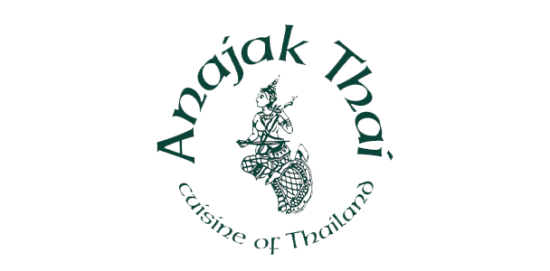 Logo of Abhajack Thai cuisine featuring a traditional Thai dancer in a circular design.