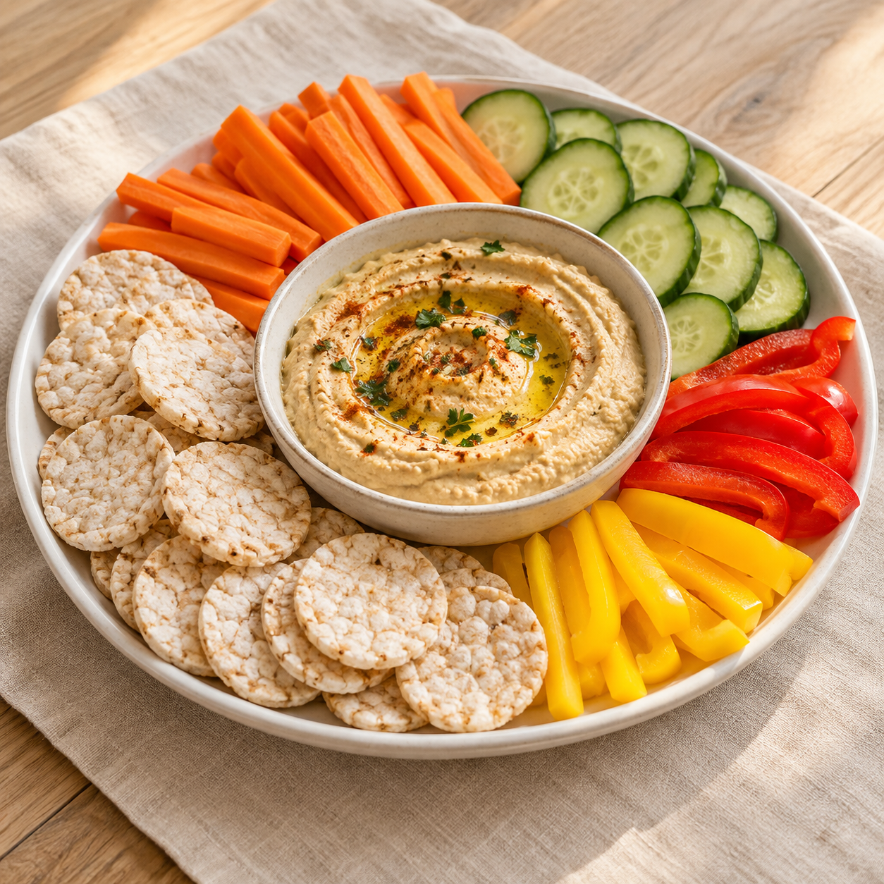 Roasted Garlic Hummus & Vegetables