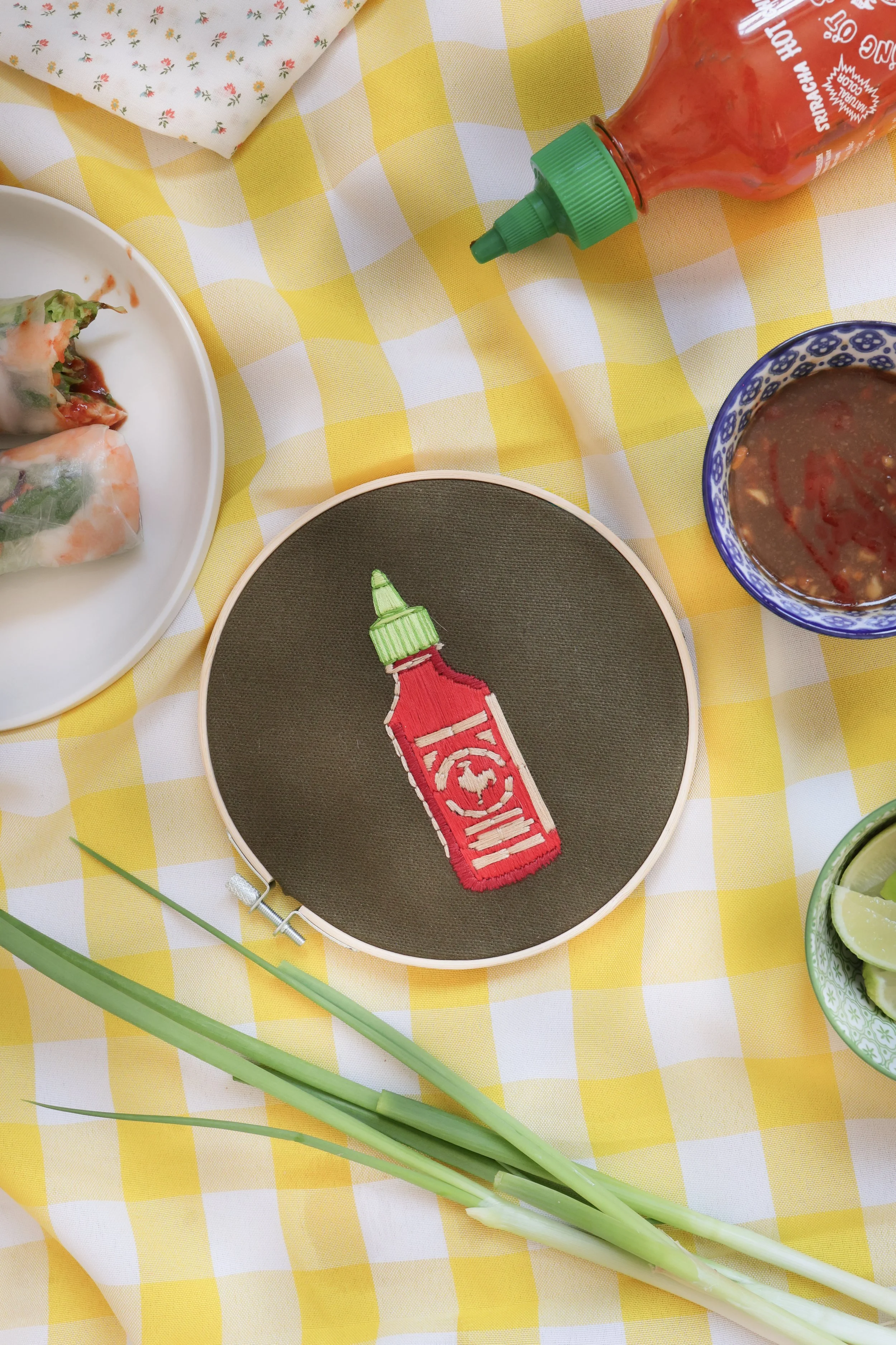 Sriracha Embroidery Kit
