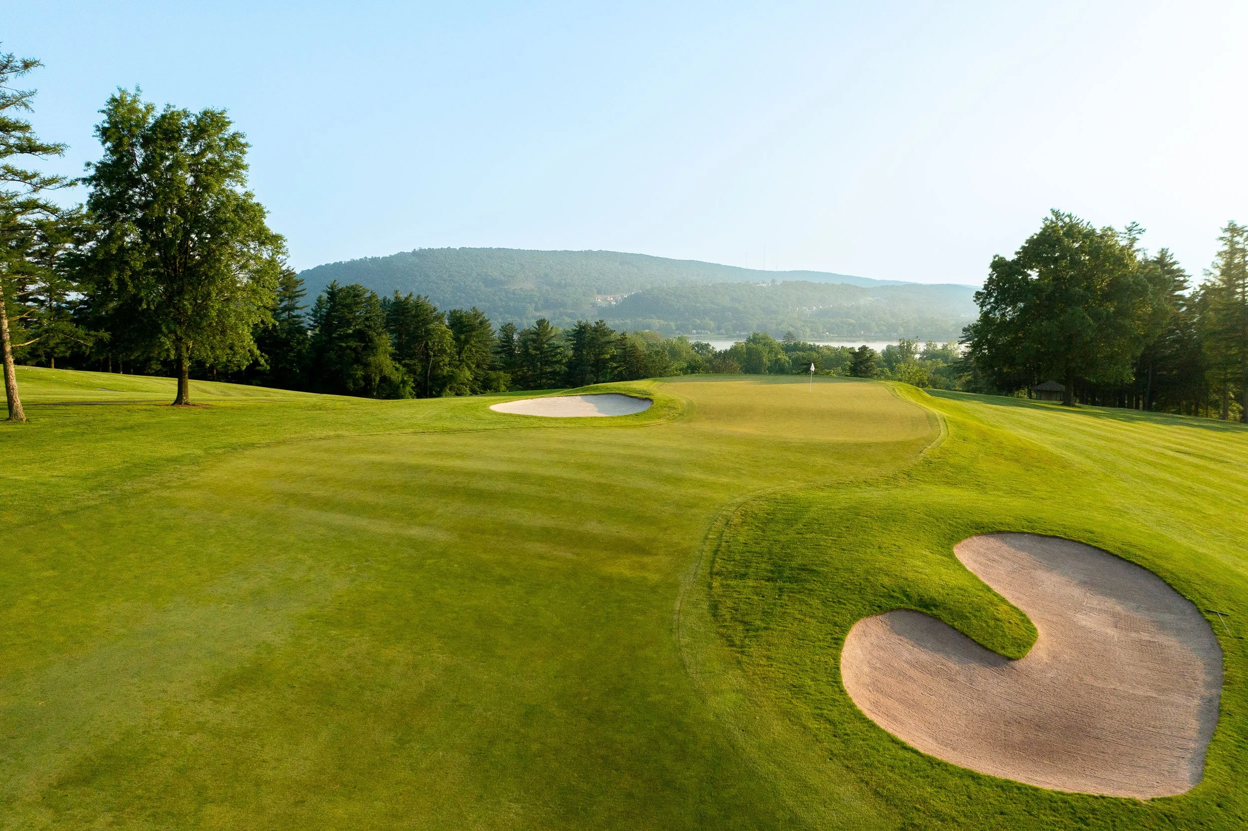Aerial drone photograph of the Harrisburg Country Club in Harrisburg, PA.