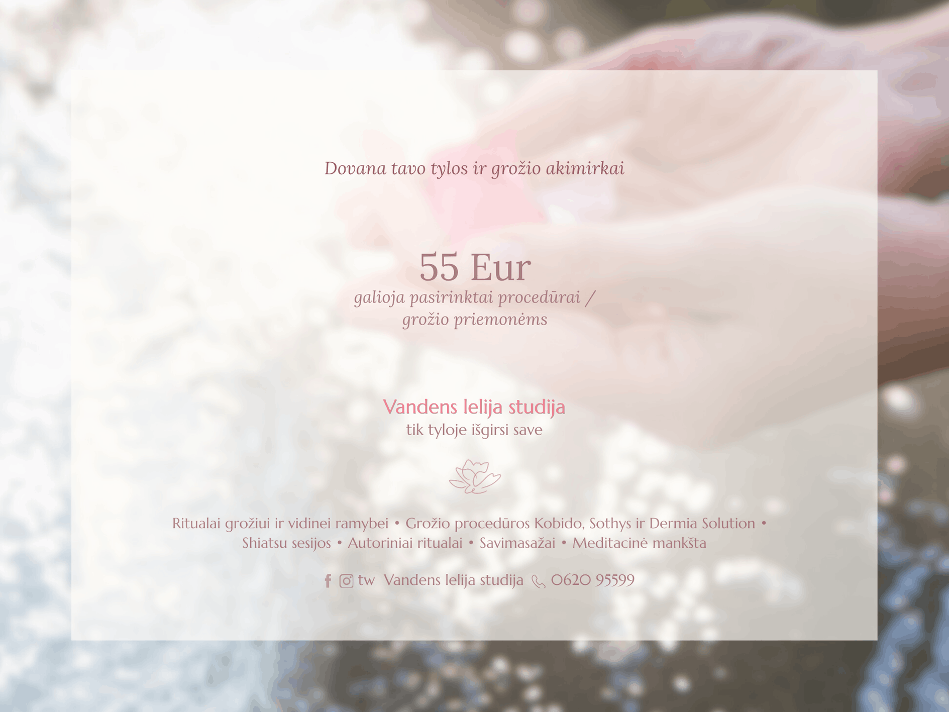 Vandens lelija studija skaitmeninis dovanų kuponas 55EUR.png