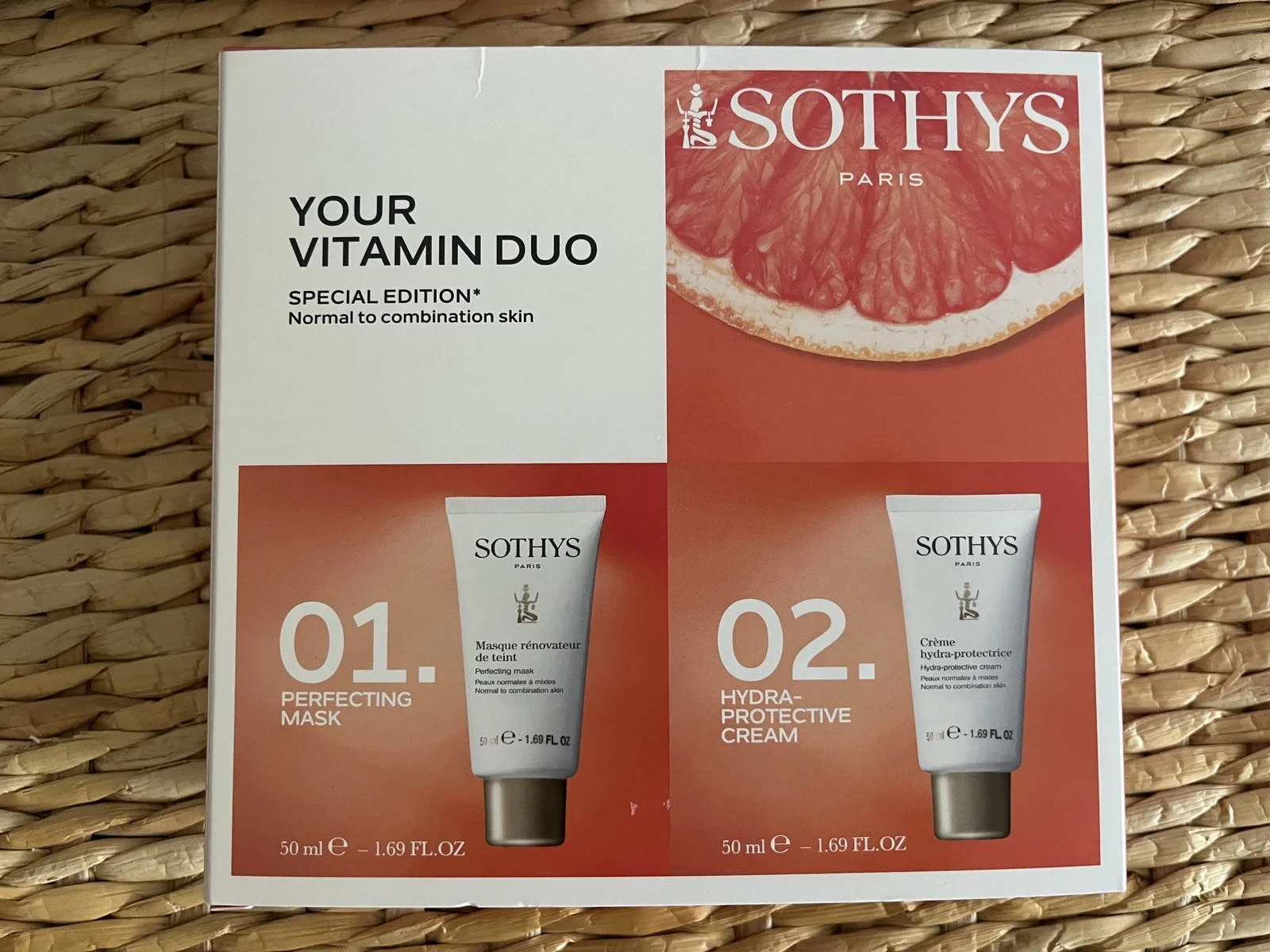 Riboto leidimo Sothys Vitamin Duo rinkinio dėžutė