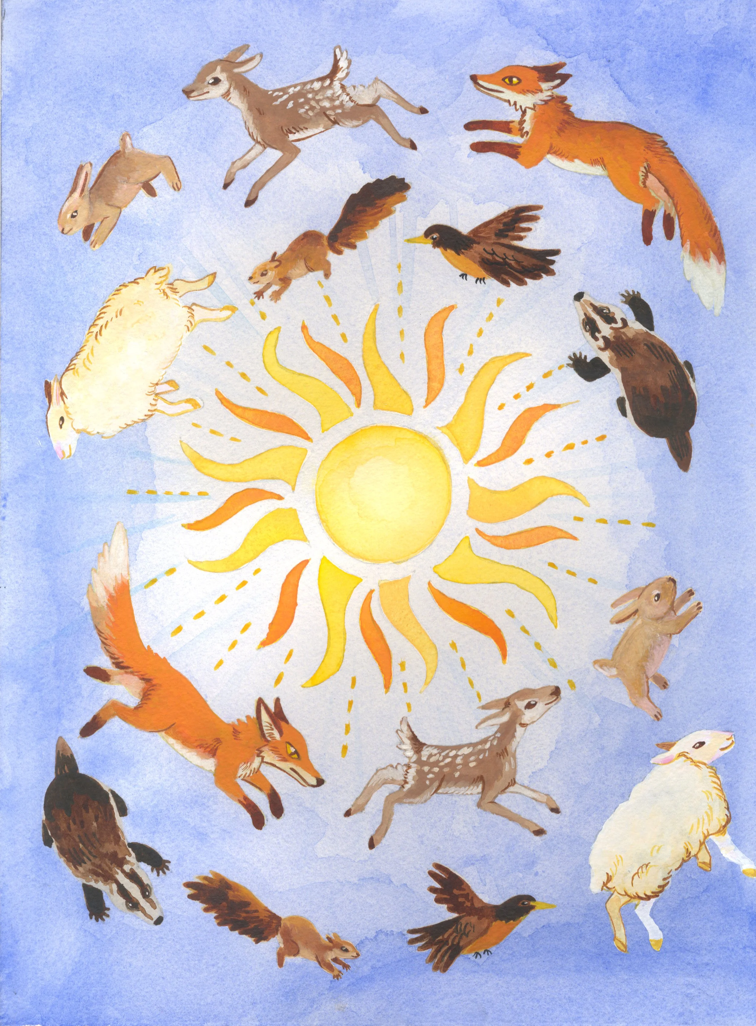 Solstice
Watercolor and gouache on paper
11x15 inches