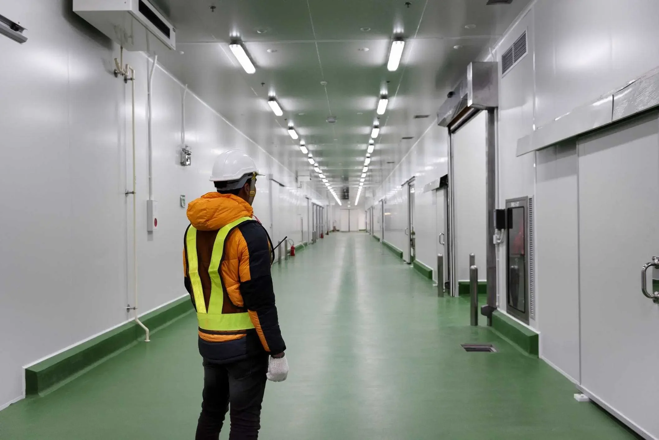 Turnkey healthcare cold storage solution with redundant refrigeration systems to ensure 24/7 protection of sensitive medical inventory.