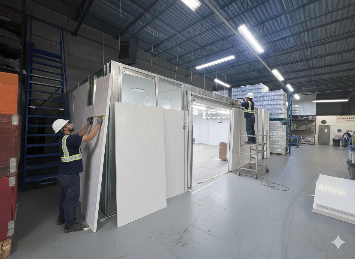 High-efficiency walk-in cooler door replacement and LED lighting upgrade to reduce energy costs in the GTA.