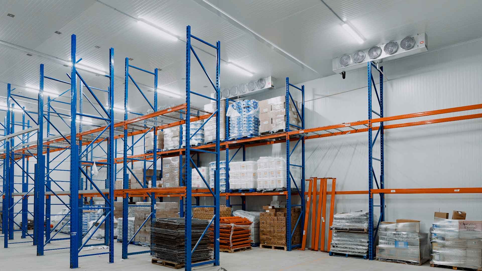 Large-scale industrial cold storage warehouse installation in Ontario featuring high-efficiency insulated panels and TSSA-licensed refrigeration systems.