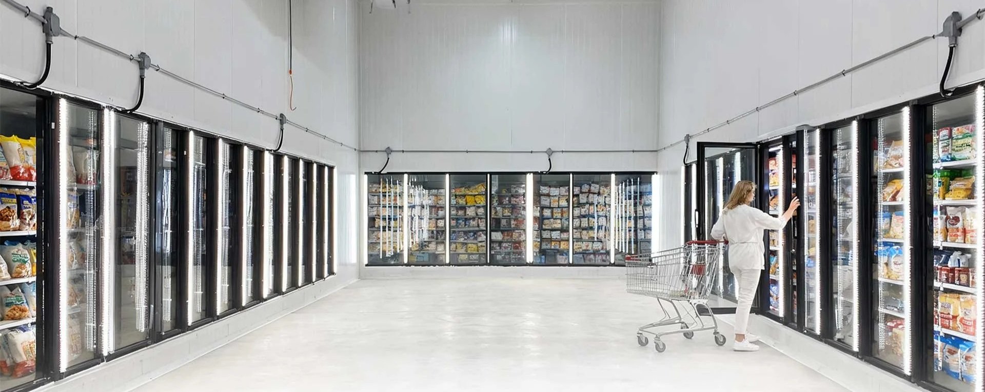 Technical CAD design and engineering blueprints for a large-scale industrial cold storage facility in Ontario.