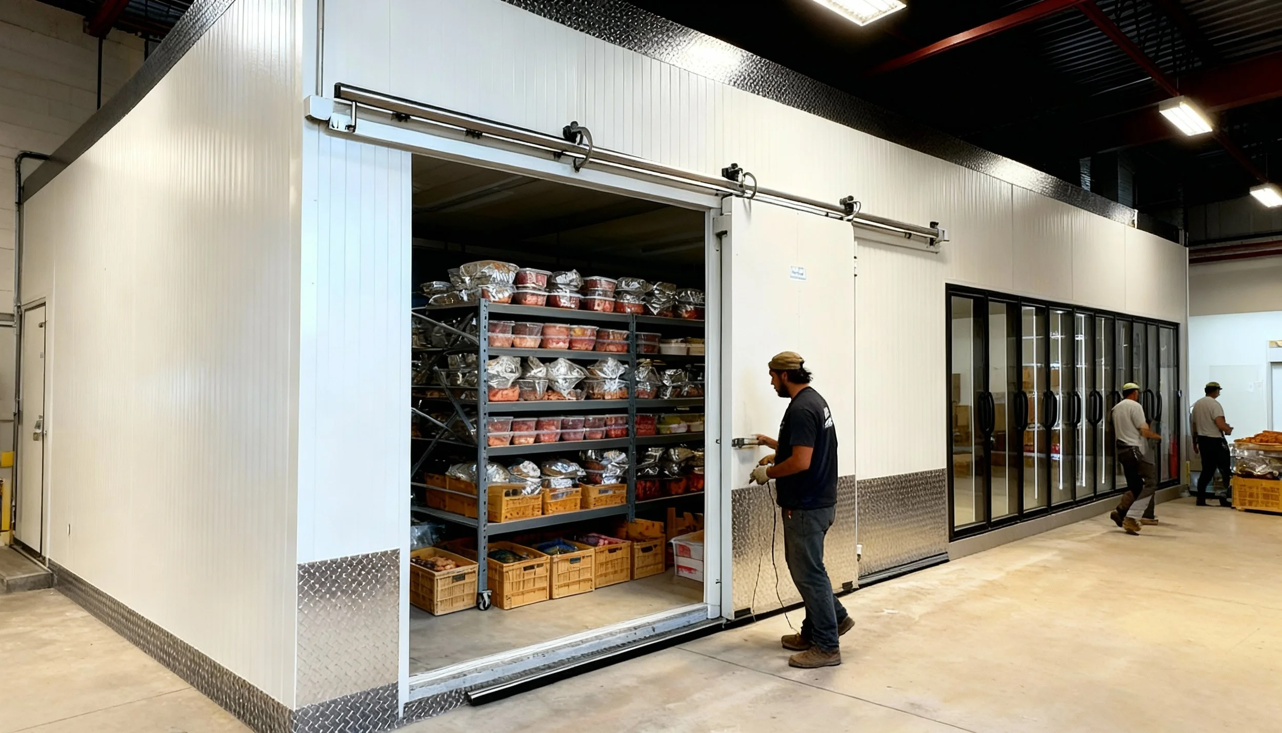 High-capacity food processing cold storage system designed for rapid pull-down and bulk thermal management by Cold Systems.