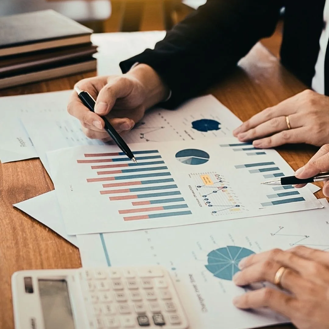 Strategic planning session analyzing business growth with graphs and charts, highlighting data-driven decisions, performance tracking, and scalable solutions for brands and companies.