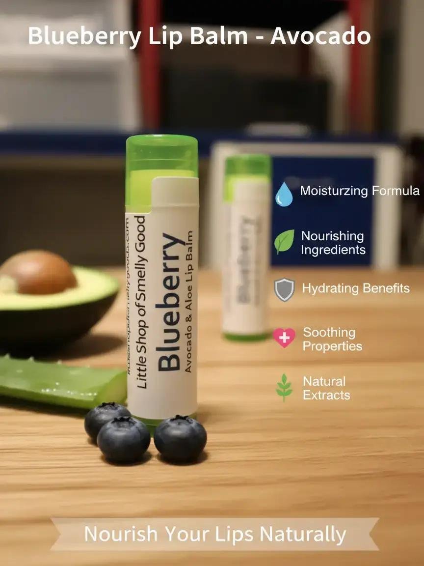 Blueberry Lip Balm- Avocado & Aloe