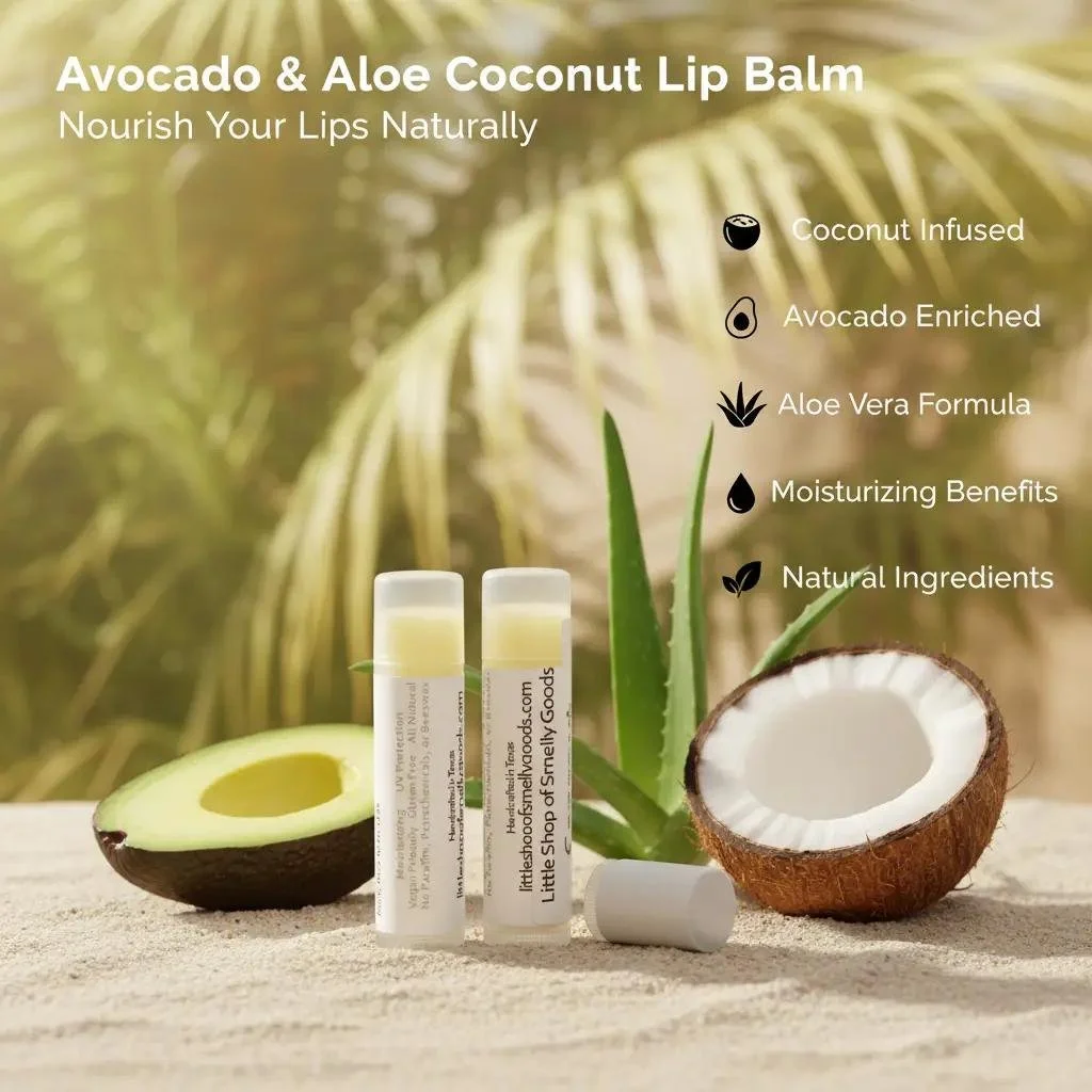 Coconut Lip Balm- Avocado and Aloe