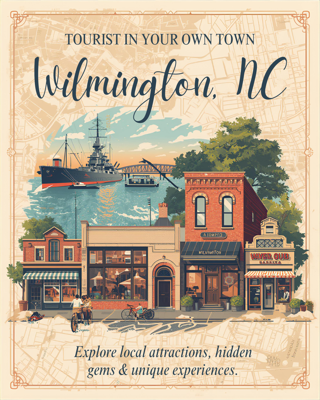 Living near Wilmington means you’re surrounded by coastal history, beaches, art, and great food. A “tourist in your own town” day is about slowing down and enjoying the places locals often overlook. Here’s a fun adult-friendly itinerary for exploring