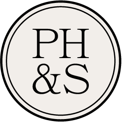 Logo with text 'PH & S' inside a circle