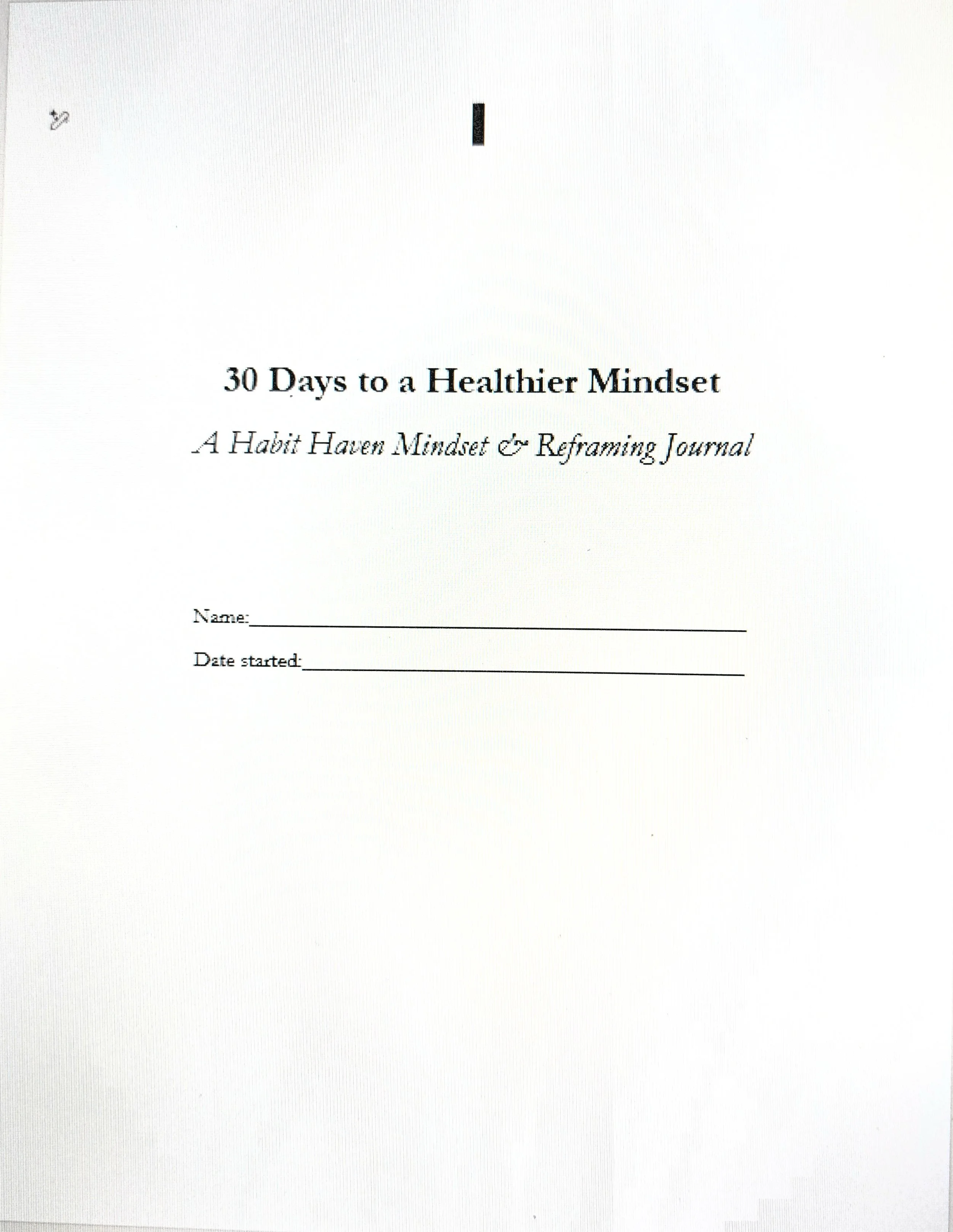 30 Days to a Healthier Mindset Workbook - Guided Journal for Overthinking & Stress