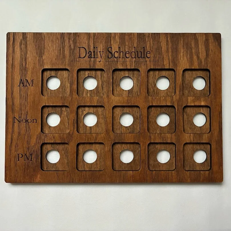 Wooden Daily Visual Schedule