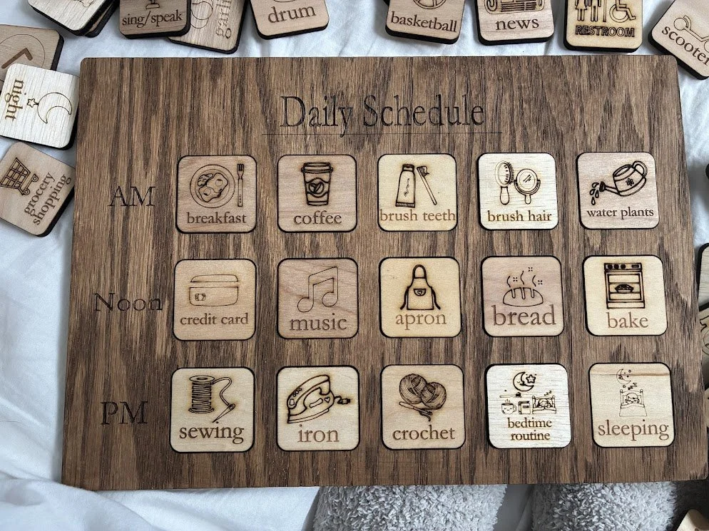Laser Cut Wooden Daily Visual Schedule