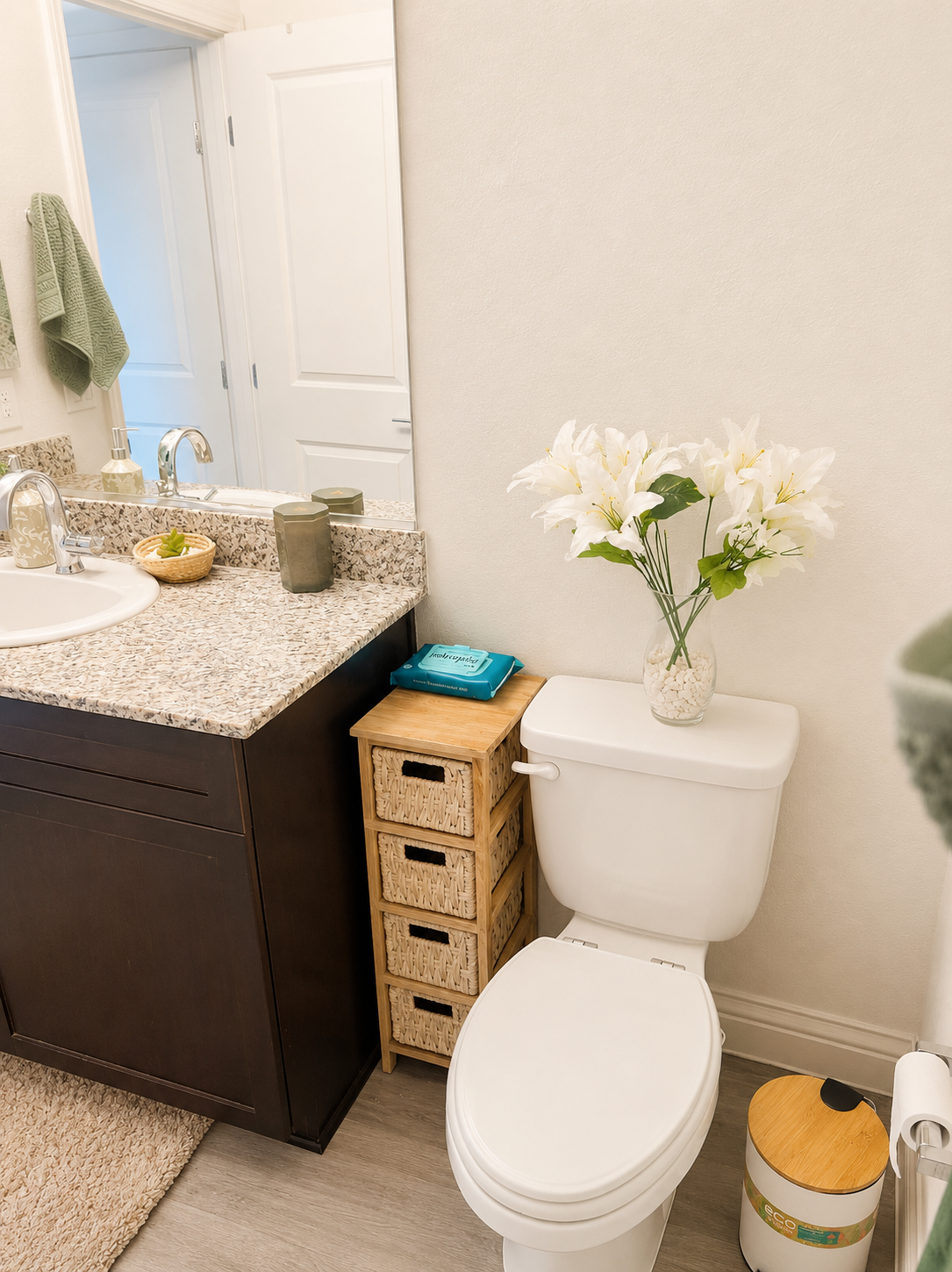 Bathroom in furnished mid term housing in Las Vegas