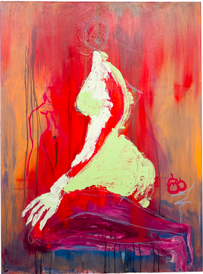 GREEN WOMAN -
Acrílico, óleo y tinta china sobre lienzo
 130 x 97 cm