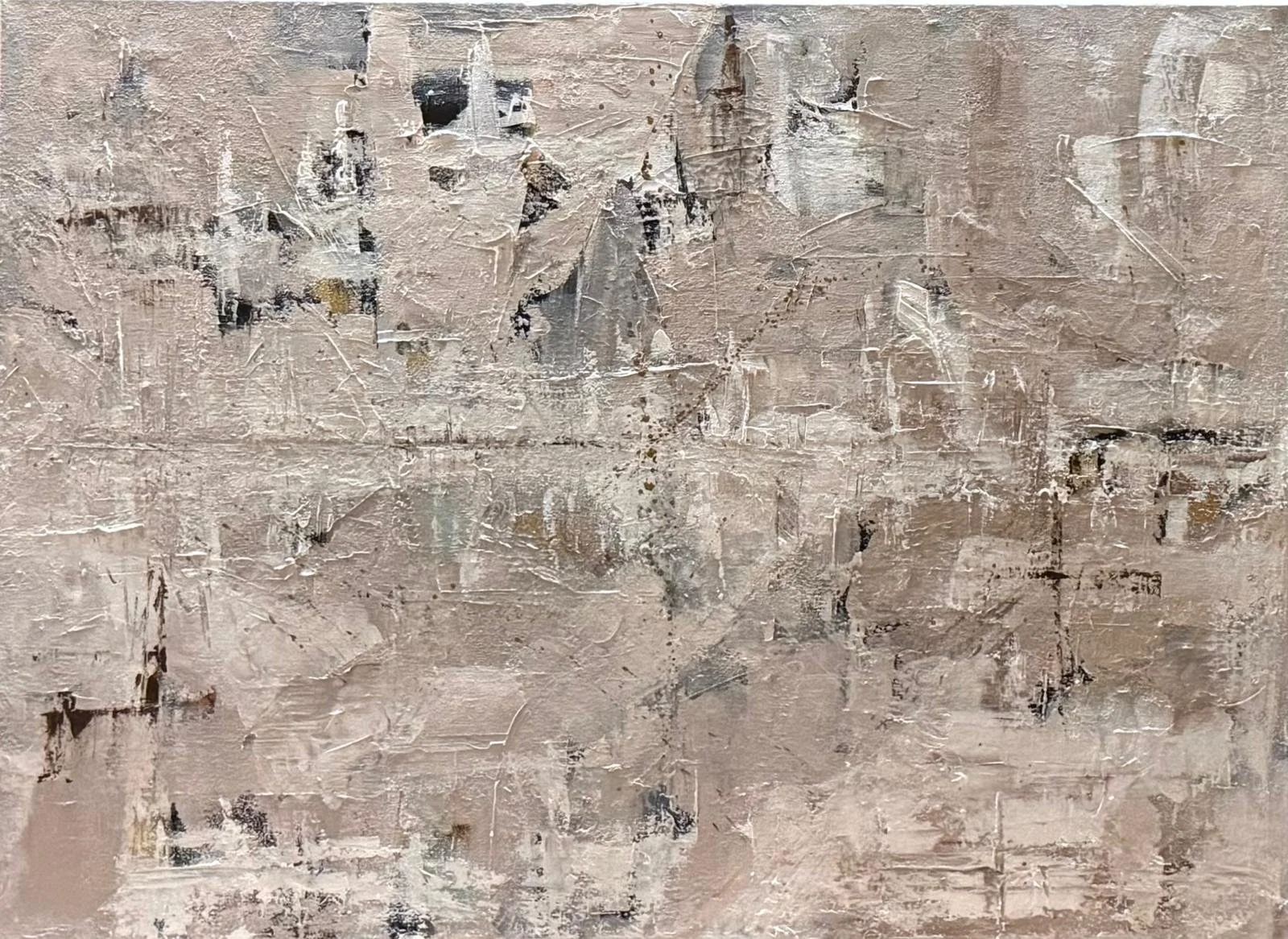 SEDIMENTO. (SERIE DESPUES DEL IMPACTO)  Acrílico sobre lienzo. 100 X 73 cm.