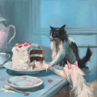 SWEET TOOTH 1 - Óleo sobre algodón, 2026
50,8 × 50,8 cm