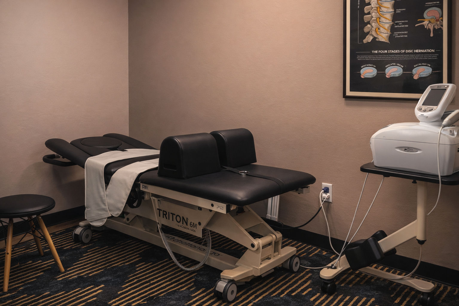 Chiropractic Decompression bank at Yukon Chiropractic.