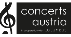 Concerts Austria logo featuring a stylized treble clef and musical notes