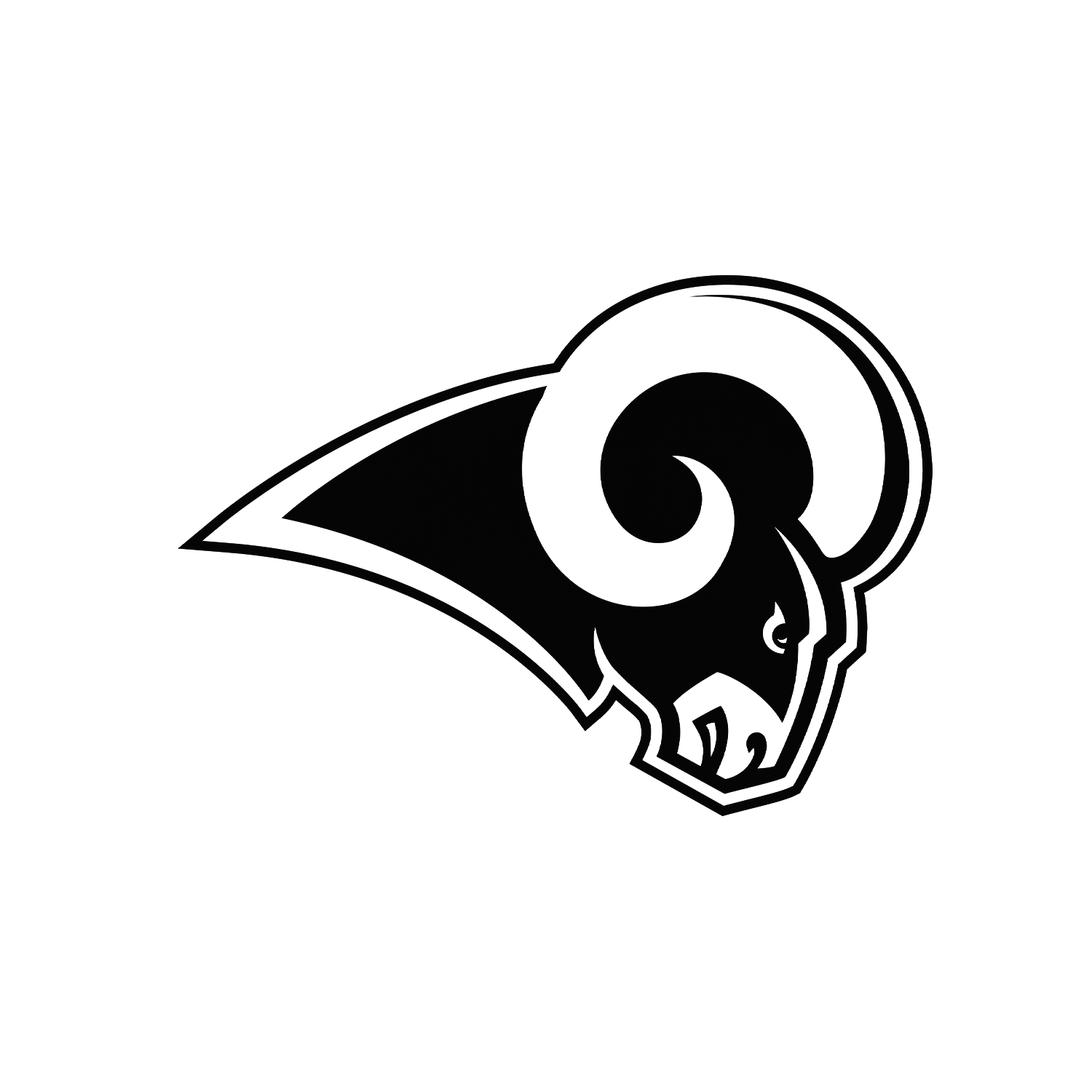 Stylized NFL Los Angeles Rams logo. 