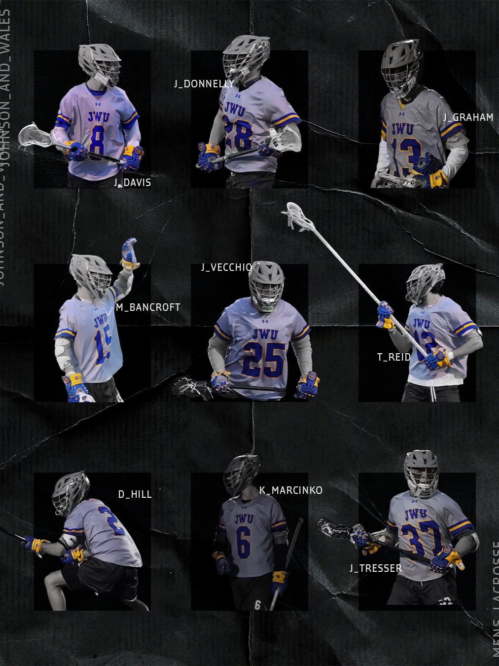 Johnson & Wales Men's Lacrosse 
(Photographed by Marley Nicini)
