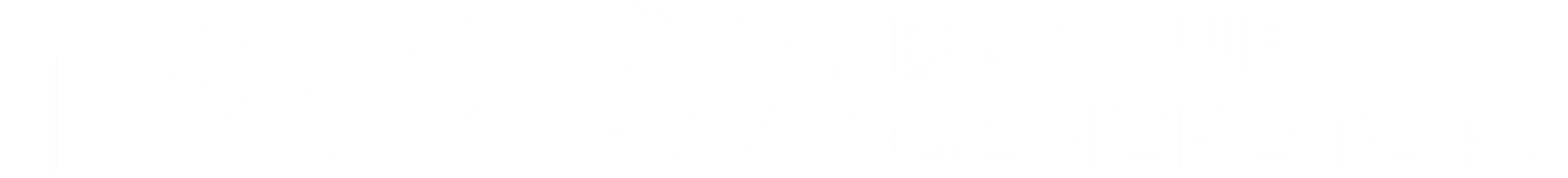 Text reading 'Backup Generators' with a gray background and a shadow effect on the text.