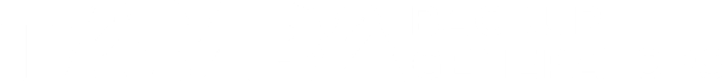 Text reading 'Backup Generators' with a gray background and a shadow effect on the text.