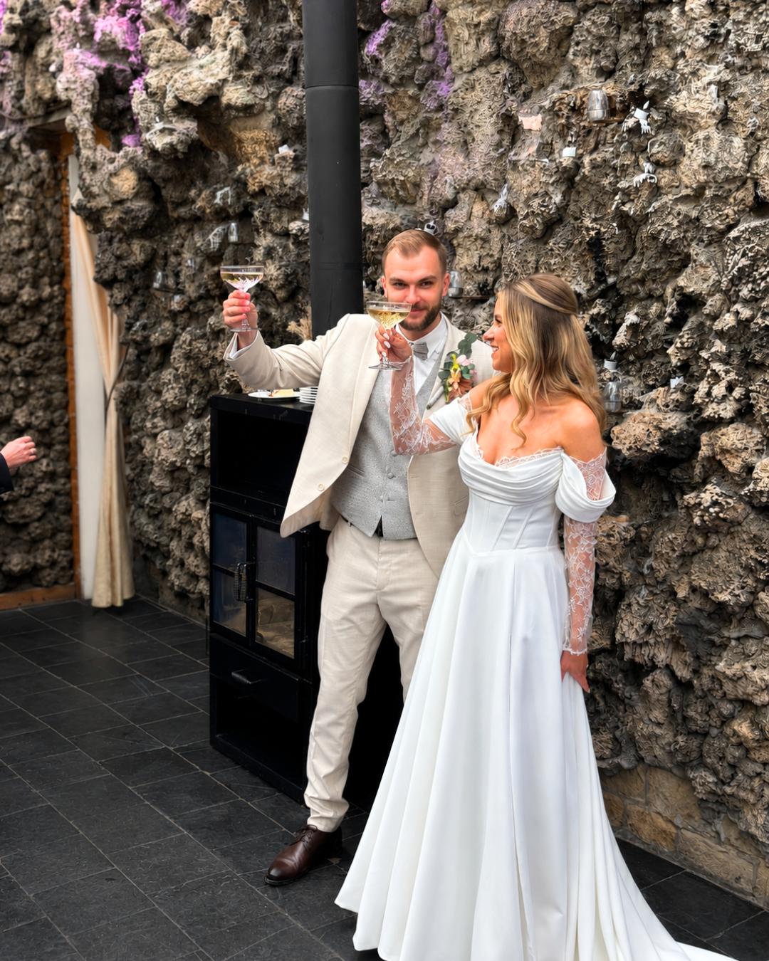 Brautpaar Marie & Fabian Sektempfang - Hochzeit Kupferhof Stolberg